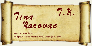 Tina Marovac vizit kartica